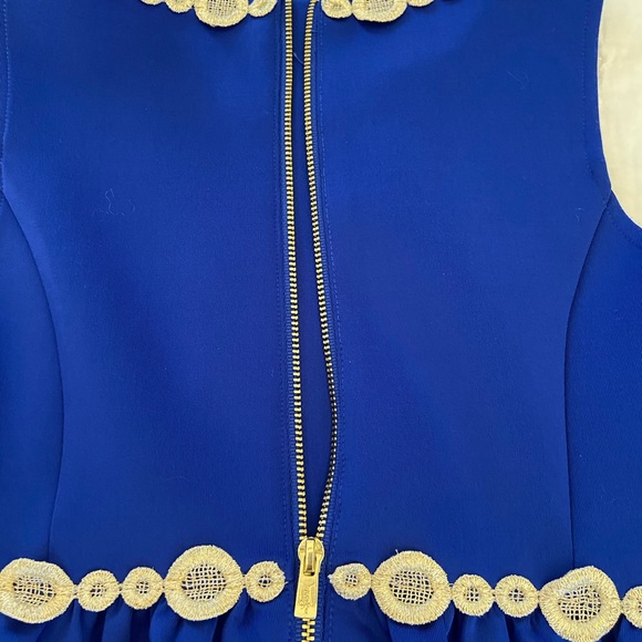 Lilly Pulitzer cobalt party dress w/ gold detail - Picture 5 of 8